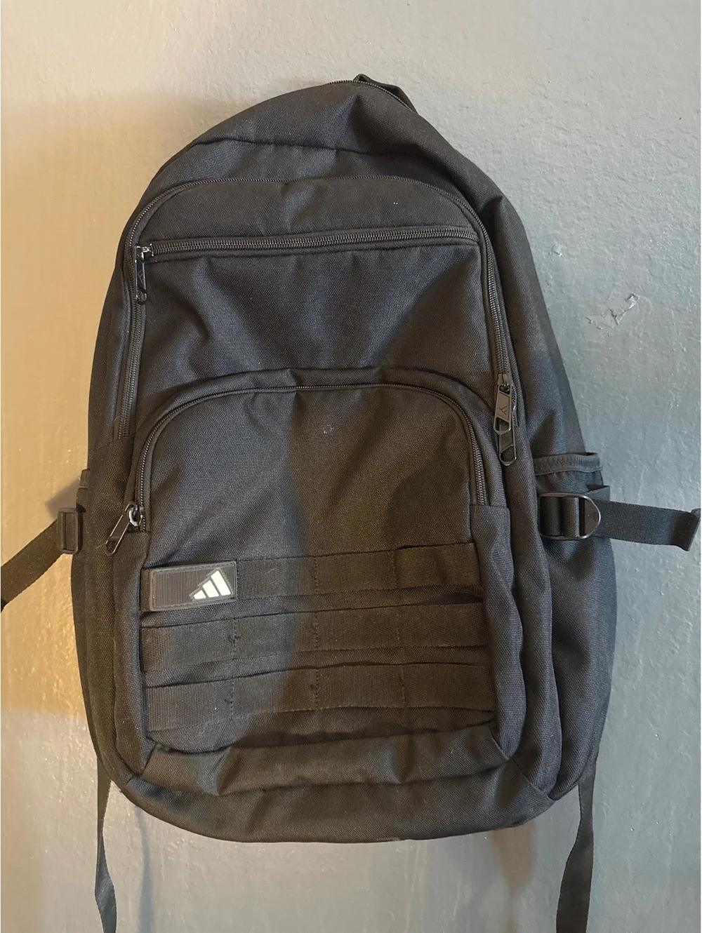Adidas Black Durable Backpack with Multiple Compartments